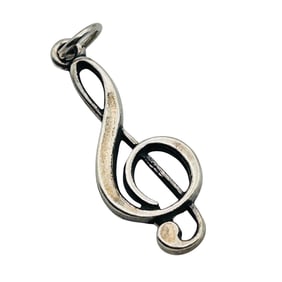 Native Sterling Music Note Pendant 1.5 G
