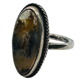 Native Jasper Sterling Ring, Size 7, 6.4 G