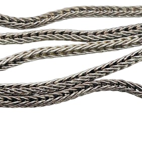 Sterling Braid Rope Chain Necklace 8.55 G