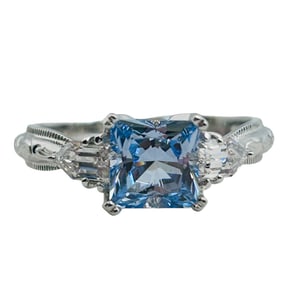 TACORI Topaz Sterling Cubic Zirconia Ring Size 7, 3.5 G