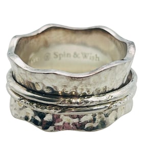 Spin N Wish Sterling Fidget Ring Size 8, 6.97 G