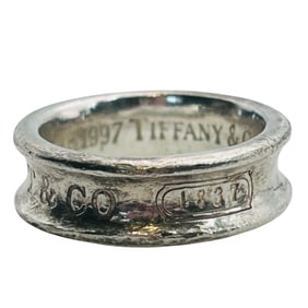 Tiffany And Co. 1837 Sterling Thick Band Ring Size 6, 6.6g