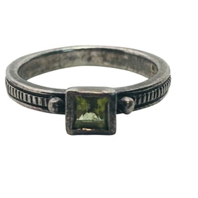 BARSE Peridot Sterling Ring Size 6, 3 G