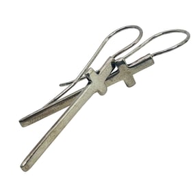 Mexico, Sterling Cross Angle Earrings 3.56 G