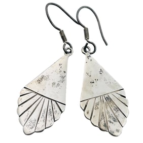 Mexico, Sterling Solid Dangle Earrings 10.8G
