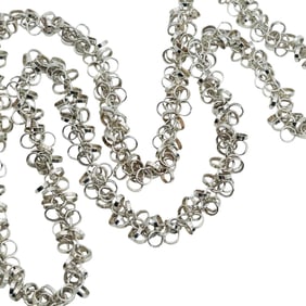 KA 1772 Italy Sterling Circle Dangle Necklace 13.78 G