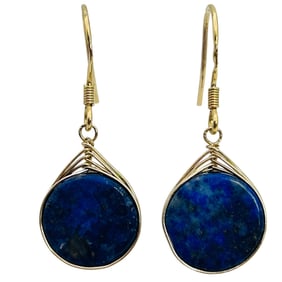 Lapis Lazuli Sterling Dangle Earrings 3.8g