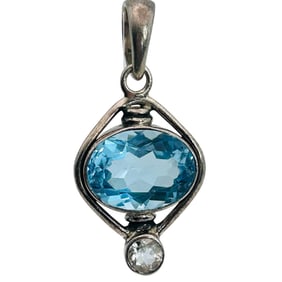 SJ Topaz Spinel Sterling Pendant 8.37 G