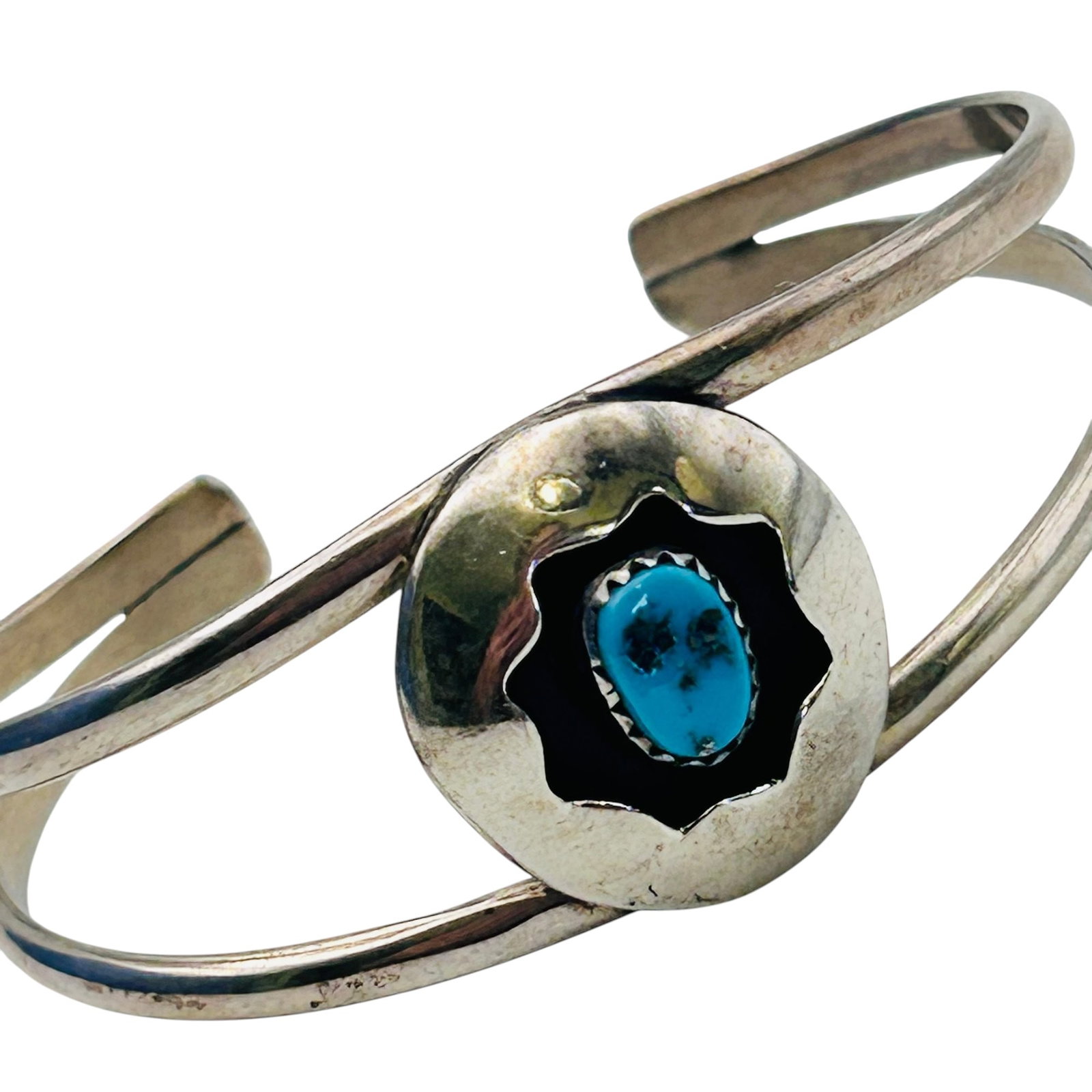 Navajo Sterling Turquoise Cuff Bracelet 15.33.: Navajo Sterling turquoise cuff bracelet 15.33.