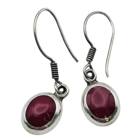 Taxco TO-45 Mexico, Sterling Round Dangle Earring 6.1 G