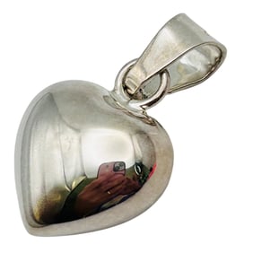 Mexico, Sterling Jingle Bell Heart Pendant 7.71