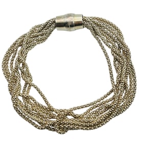 DYADEMA Italy, Sterling Eight Strand Bracelet Magnetic Clasp 11.68