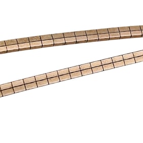 DYADEMA Italy Rose Gold Color Sterling Flat Chain Necklace 7.9