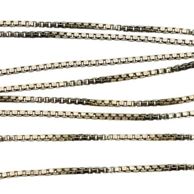 Italy Sterling Box Chain Necklace, 2 G