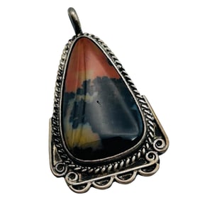 Southwest Jasper Sterling Pendant 8.19 G