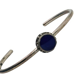 Navajo Sterling Purple Stone Cuff Bracelet 9.49 G
