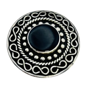 TAXCO TL-92 Mexico Sterling Round Brooch 23.14 G