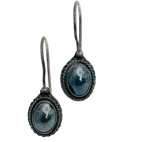 Spinel Sterling Hook Earrings 3.23 G
