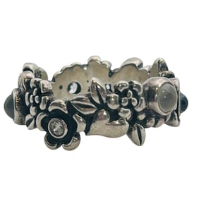 Pandora Gemstone Sterling Ring Size 7.5, 7.29 G
