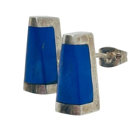 Southwest Lapis Lazuli Sterling Earrings 8.3 G
