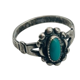 Bell Trading Post Turquoise Sterling Ring Size 5.5, 2.03 G