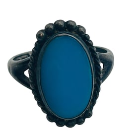 Bell Trading Post Turquoise Sterling Ring Size 8, 4.45 G