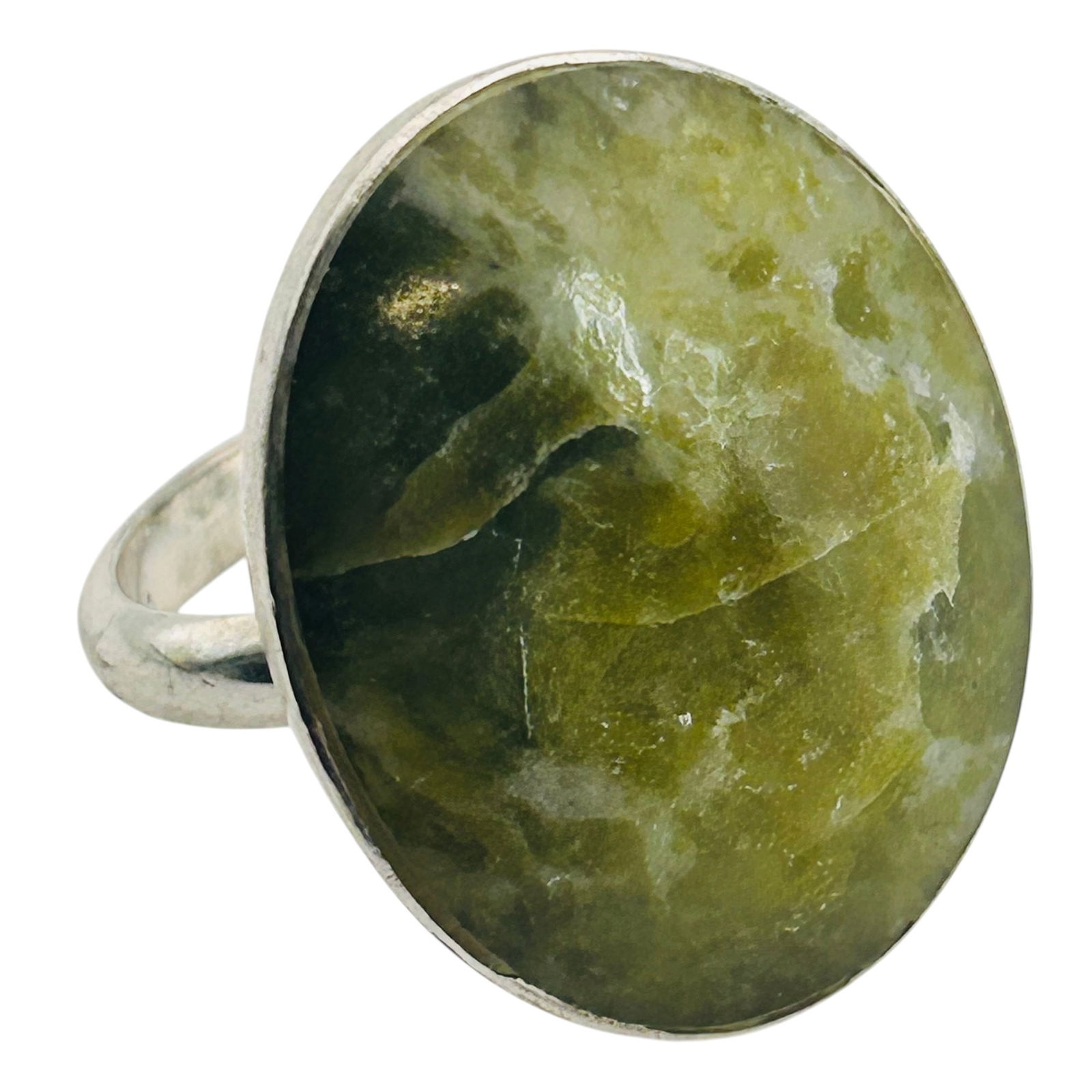 Connemara Marble Sterling Oval Ring Size 8, 8.3 G: Connemara marble sterling oval ring size 8 8.3 g