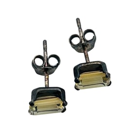 Citrine Sterling Studs .65 G