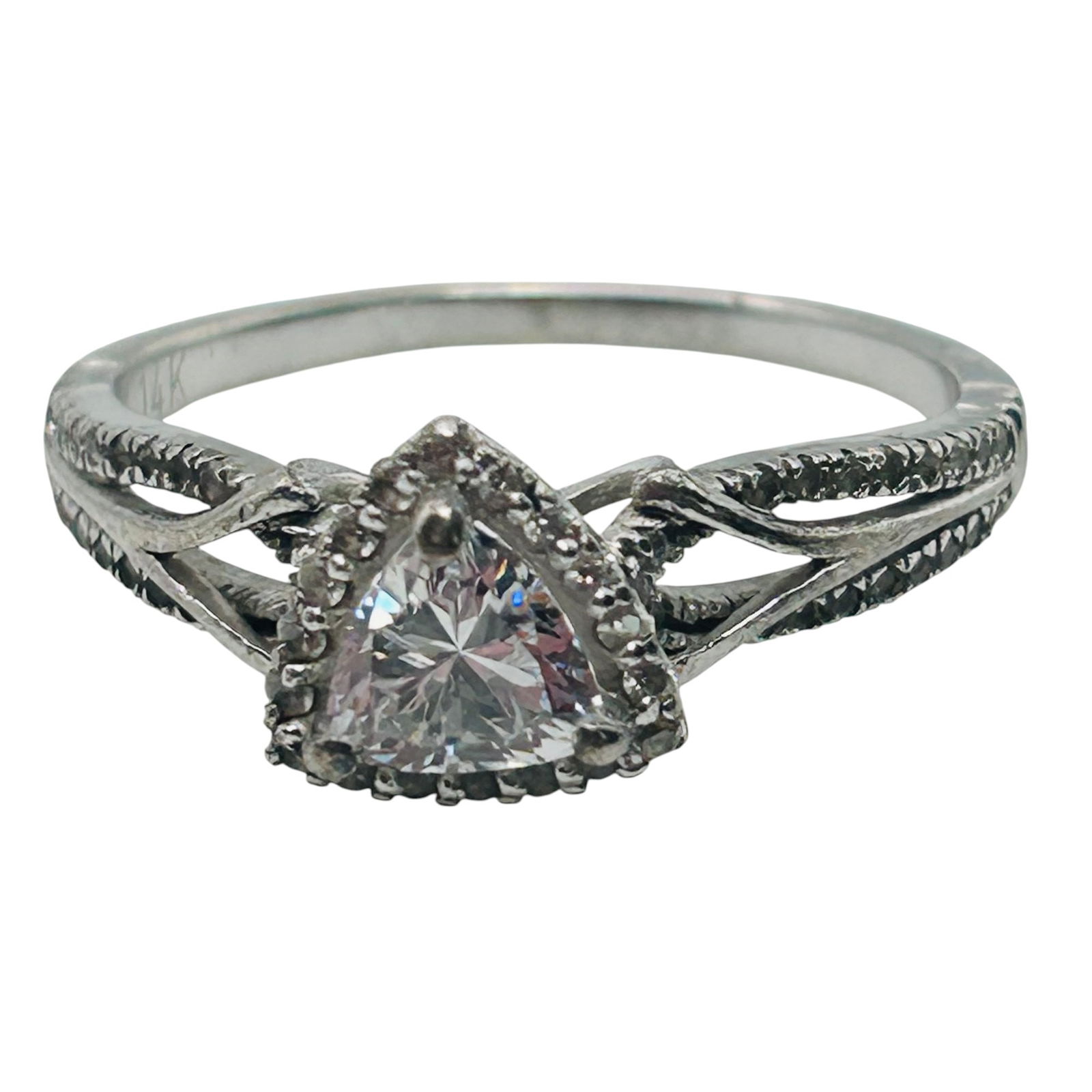 14 K Gold Rhinestone Ring Size 9, 2.98 G (1 of 7)