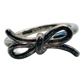 COACH Sterling Bow Ring Size 8, 4.83 G
