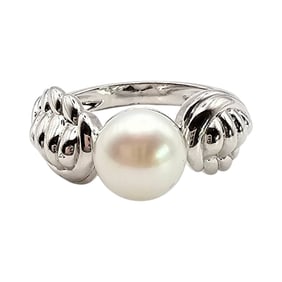 Honora Sterling Silver Ring With Pearl, Size 6.75