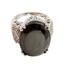 D’Joy Metallic Stone Sterling Silver Ring, Size 6.5