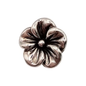 Sterling Silver Hollow Form Flower Pendant, 3.4 G