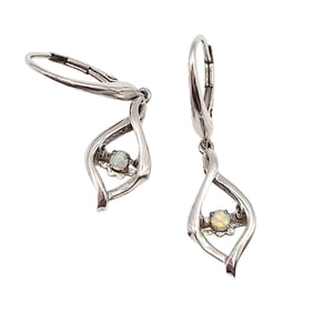 JA Opal Sterling Silver Drop Earrings, 3.5 G