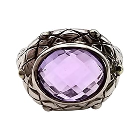 Sterling Silver Amethyst Ring, Size 6.75, 6.8 G