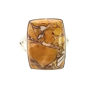 Sterling Silver Jasper Statement Ring, Size 8.75