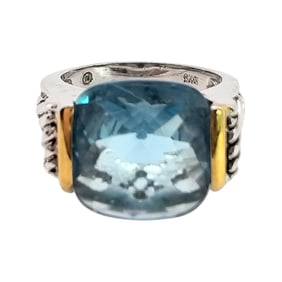 Sterling Silver Rhinestone Ring, Size 6, 6.2 G