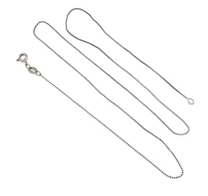 Sterling Silver Box Chain Necklace, 1.5 G