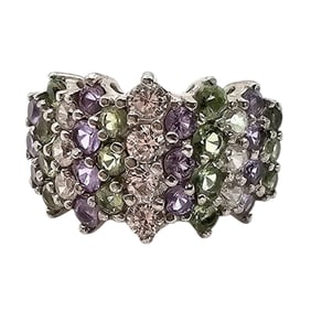 Ross Simons Sterling Silver Cubic Zirconia Ring, Size 5.75