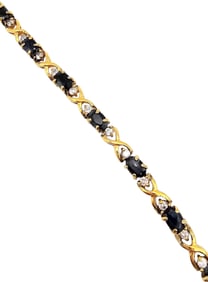 FAS Gold Over Sterling Silver Tennis Bracelet with Topaz, 12.9 G