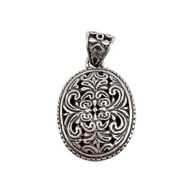 D’Joy Sterling Silver Filigree Pendant, 4.6 G