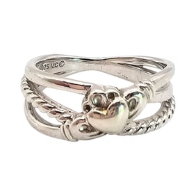 Sterling Silver IJC Claddagh Ring, Size 6.75, 4.2 G