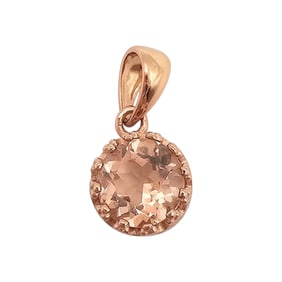 FZN Sterling Silver Gold Over Silver Gemstone Pendant, 0.7 G