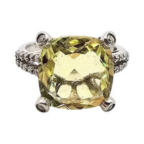 Sterling Silver Peridot Ring, Size 7, 3.9 G