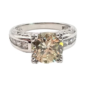 Sterling Silver Cubic Zirconia Ring, Size 7.5, 5.5 G