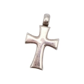 Italy Sterling Silver Cross Pendant, 1.7 G