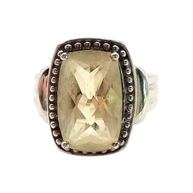 Sterling Silver Gemstone Ring, Size 7.25, 8.9 G