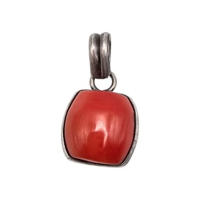 Sterling Silver Jasper Pendant, 6.6g