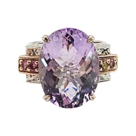 Sterling Silver Amethyst Ring, Size 6, 7.8 G