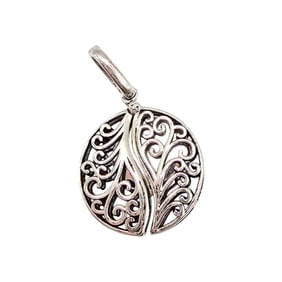 D’Joy Sterling Silver Round Pendant, 4.1 G